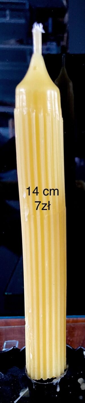 Prosta fale 14cm - świeczka Fundacyjna z naturalnego wosku