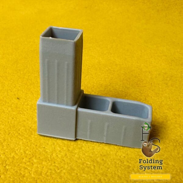 Złączka plastikowa, łącznik do profili 15x15x1mm 90 stopni L szara