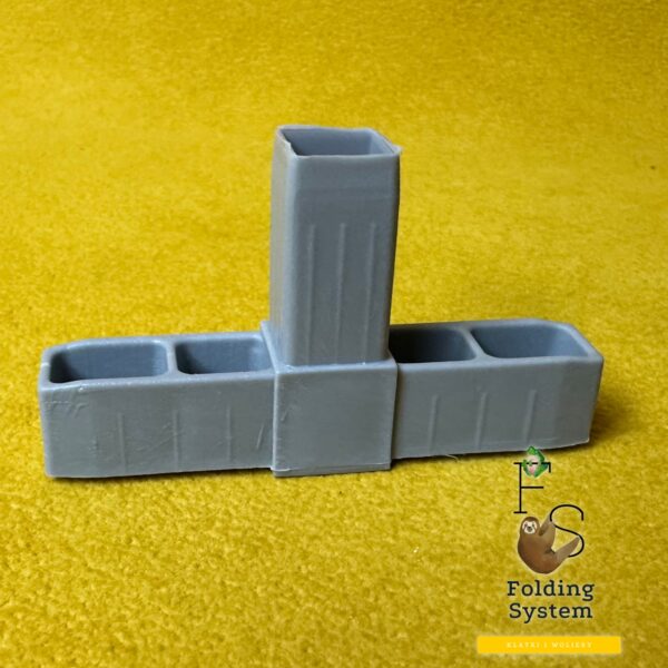 Złączka plastikowa, łącznik do profili 15x15x1mm T-owa szara