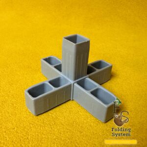 Złączka plastikowa, łącznik do profili 15x15x1mm 5 wyjść szara