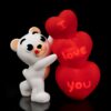 Miś 3D z podświetlanymi sercami “I Love You” – Magiczny wyraz miłości
